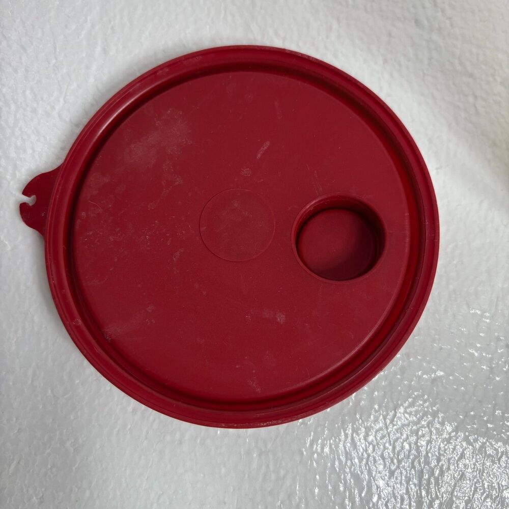 Tupperware #321 Vintage Modular Mate Container with Pour Spout Lid Red - Picture 6 of 9